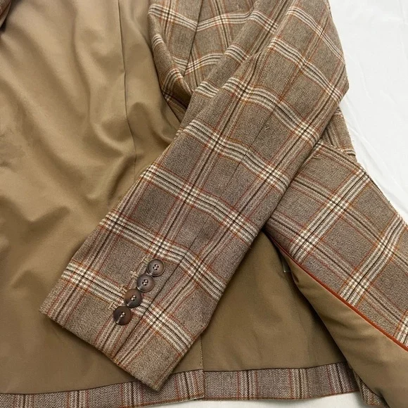Daniel Cremieux plaid brown Blazer - Picture 6 of 7